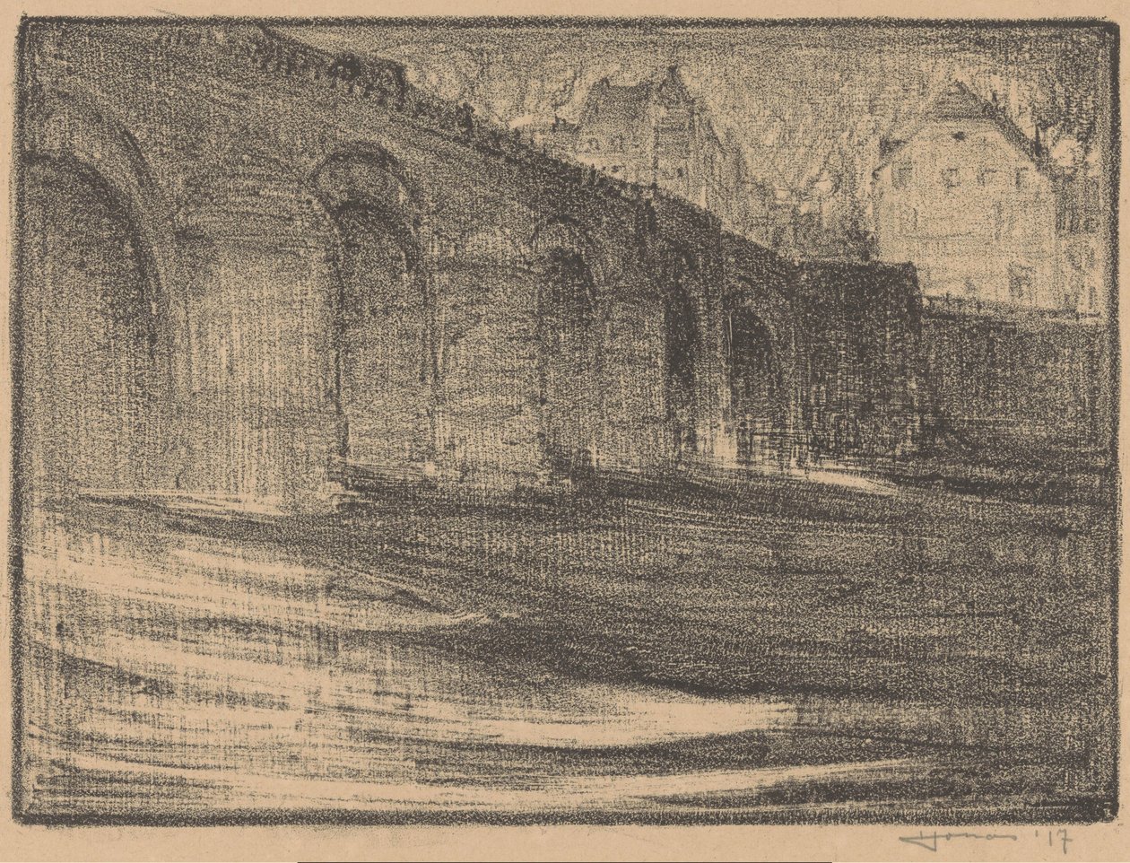 Sint Servaasbrug über die Maas in Maastricht von Henri Jonas (signed by artist)