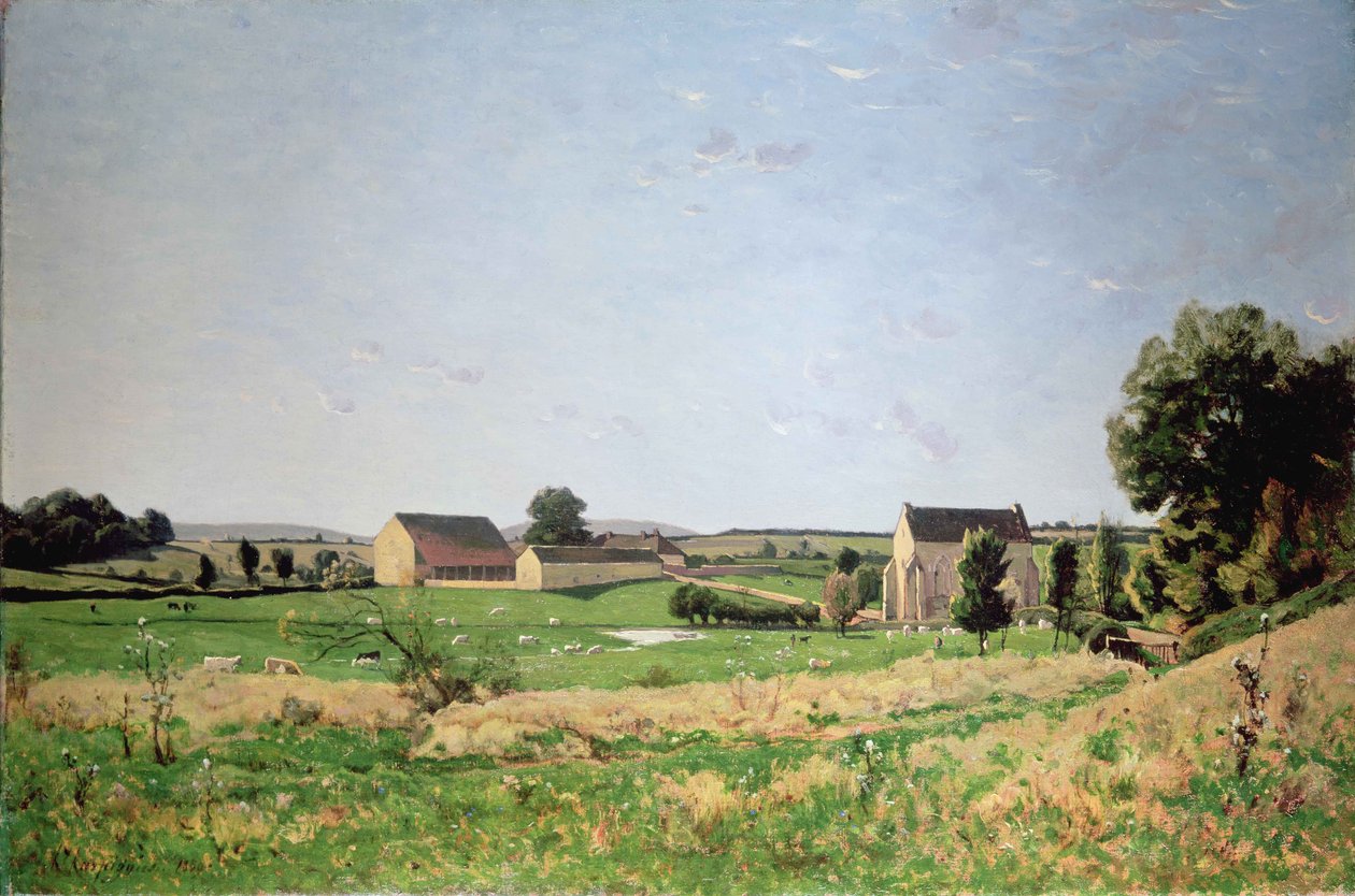 Landschaft in Saulce, Yonne von Henri Joseph Harpignies