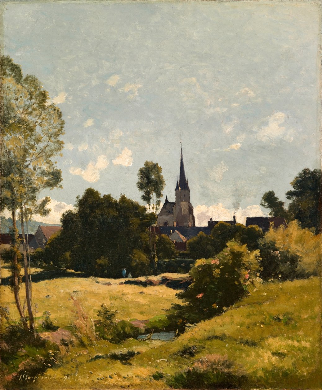 Die Dorfkirche von Henri Joseph Harpignies