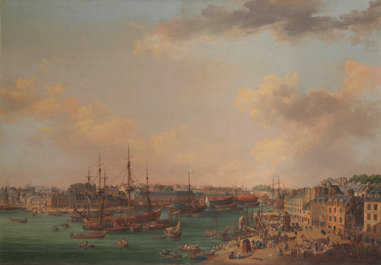 Der äußere Hafen von Brest, 1773 von Henri Joseph Van Blarenberghe