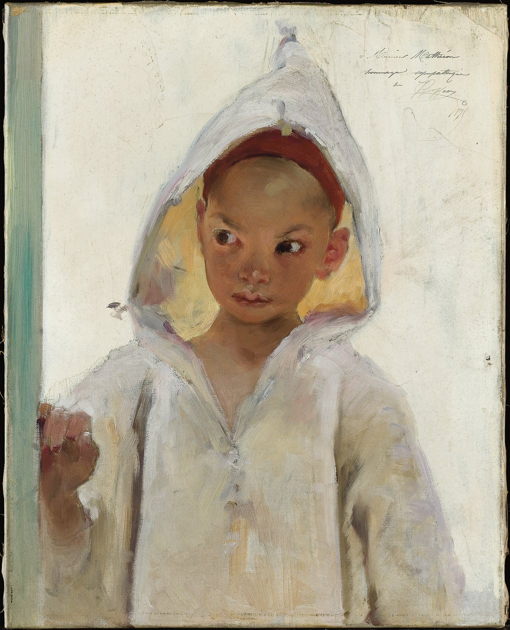 Porträt eines Jungen mit Burnous von Henri Jules Jean Geoffroy