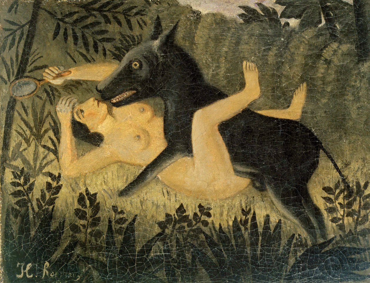 Die Schöne und das Biest, ca. 1908 von Henri Julien Félix Rousseau