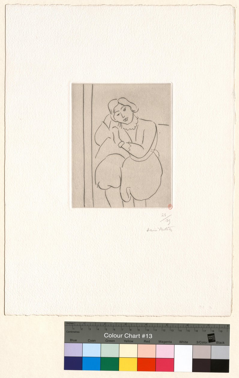 Sitzende Frau, den Kopf auf die rechte Hand gestützt von Henri Matisse