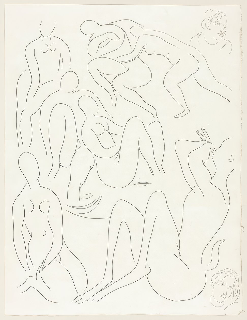Der Nachmittag eines Fauns: Der Faun II, Platte sechzehn aus Poesies de Mallarmé von Henri Matisse