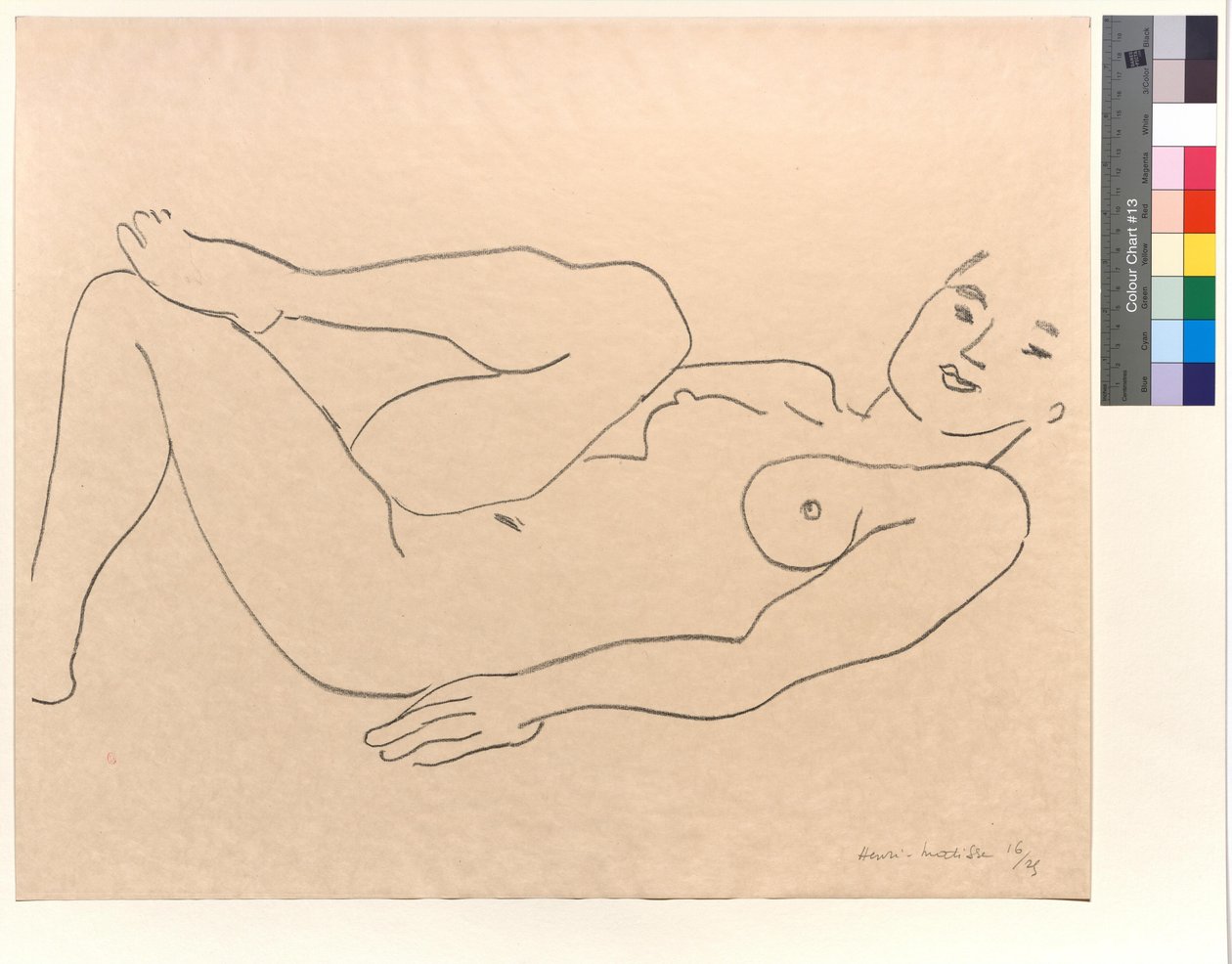 Akt, angewinkeltes Bein: Bein-Studie von Henri Matisse