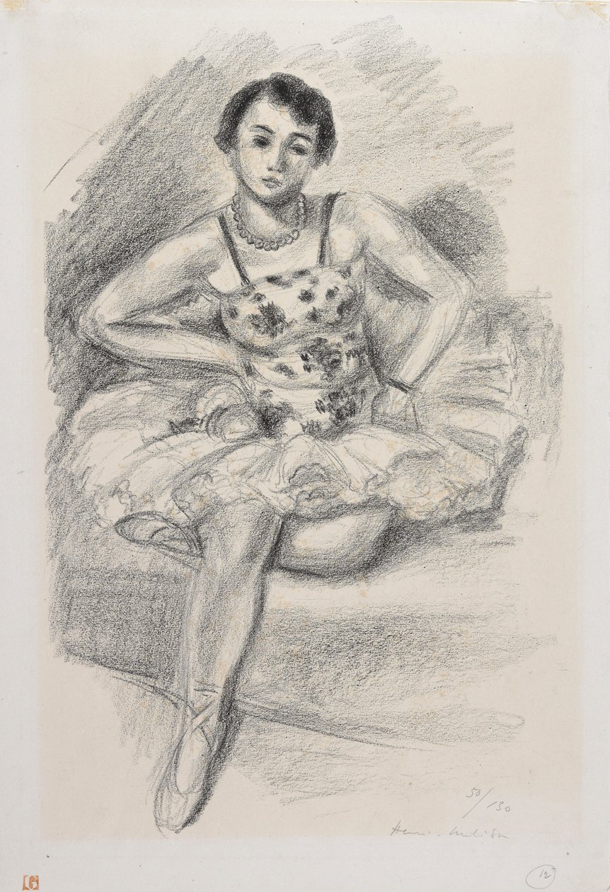 Sitzende Tänzerin, linkes Bein untergeschlagen von Henri Matisse