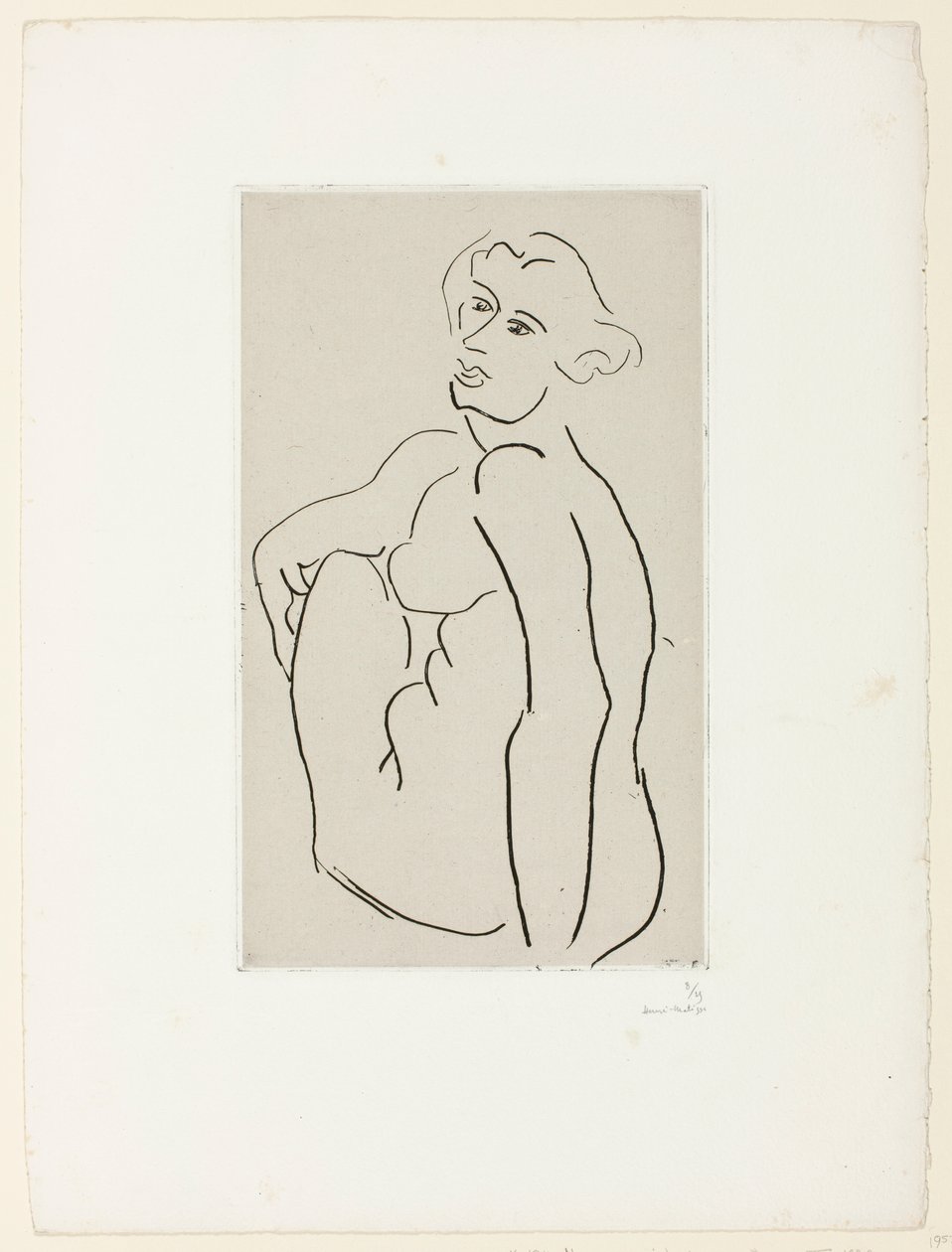 Sitzende nackte Frau, Dreiviertelansicht von Henri Matisse