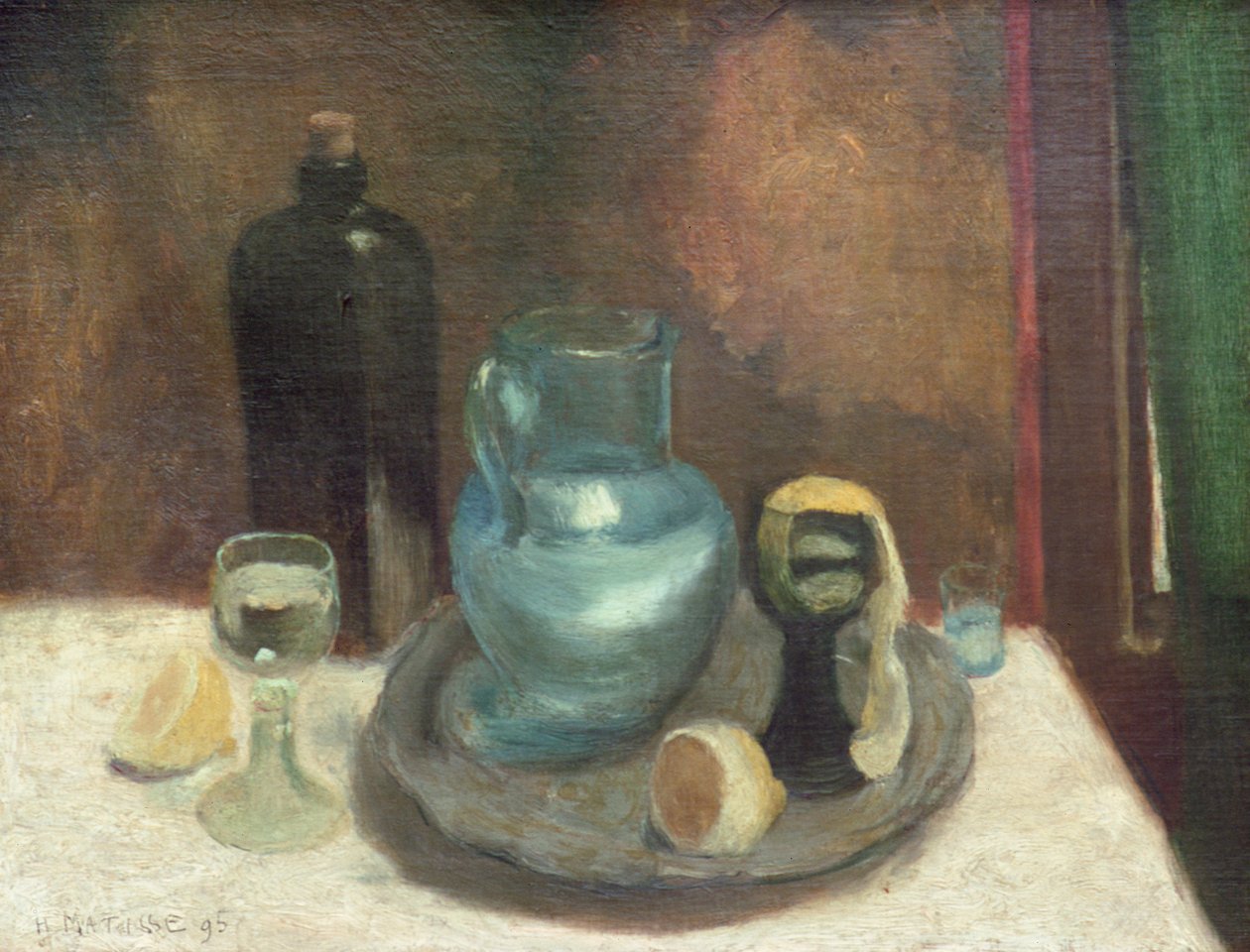 Stillleben mit einer Zitrone oder Die blaue Karaffe von Henri Matisse