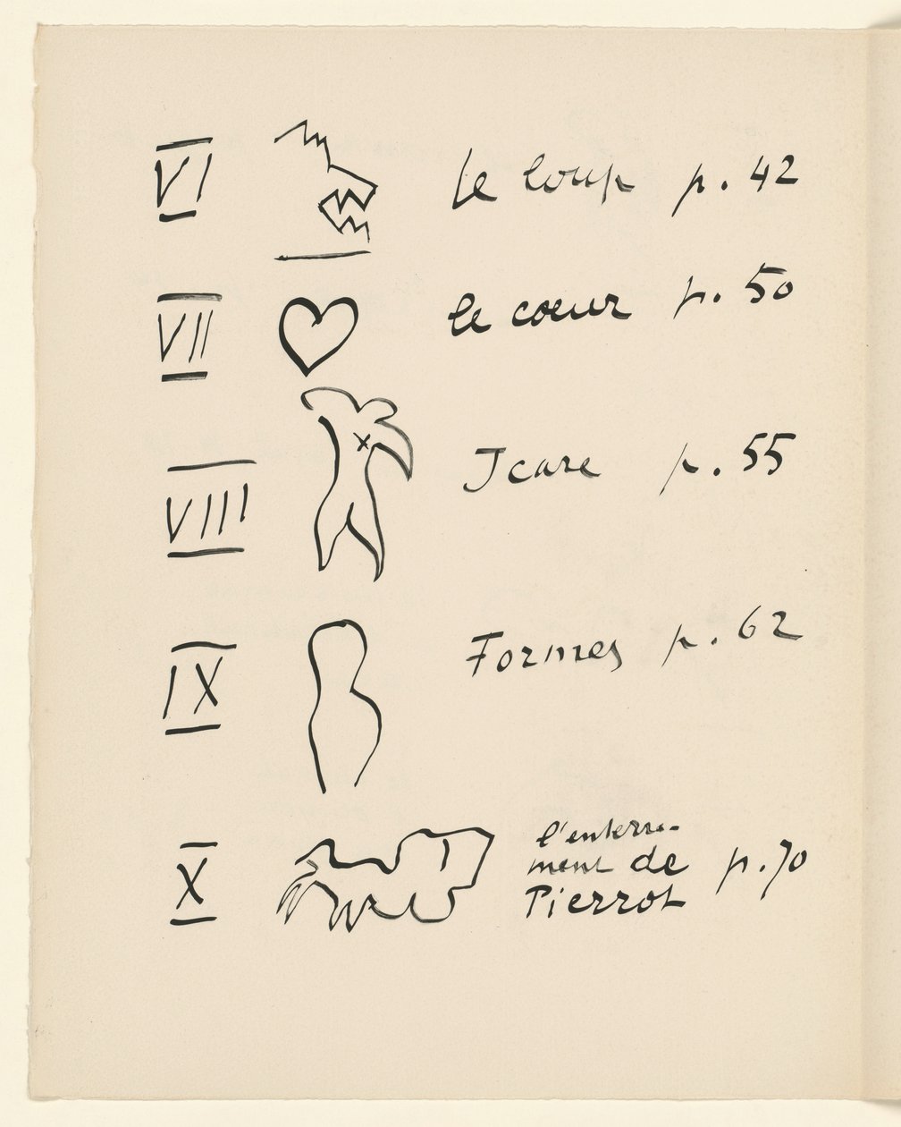 Tafel der Bilder 2. Aus "Jazz". S. 150 von Henri Matisse