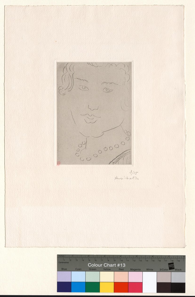 Gesicht mit Perlenkette von Henri Matisse