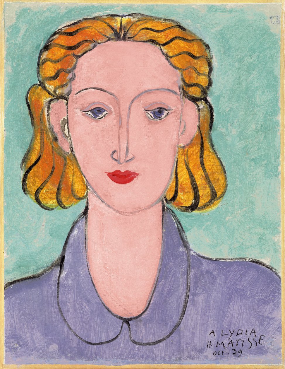 Junge Frau in einer blauen Bluse (Porträt von L.N. Delektorskaya) von Henri Matisse