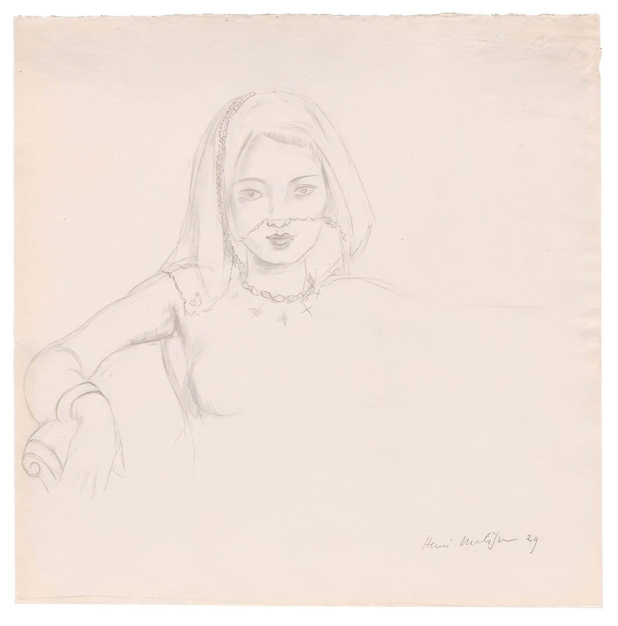 Junge Frau mit Schleier von Henri Matisse