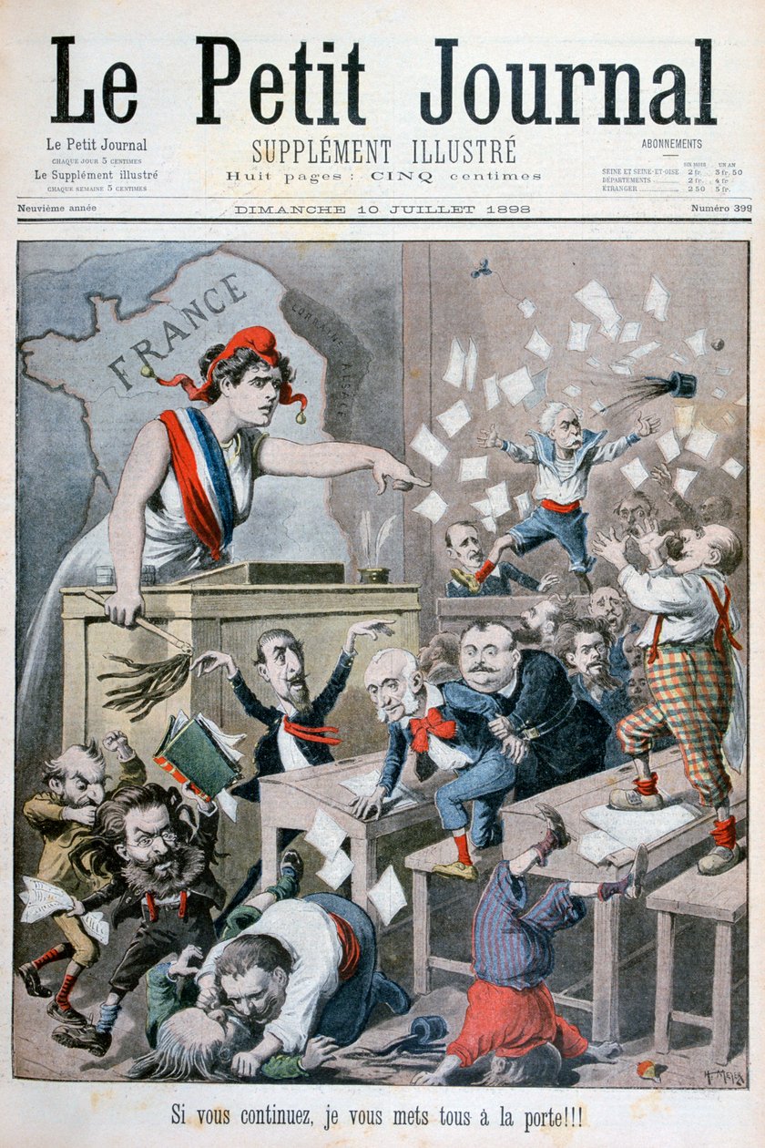 Karikatur der Abgeordnetenkammer, Paris, 1898 von Henri Meyer