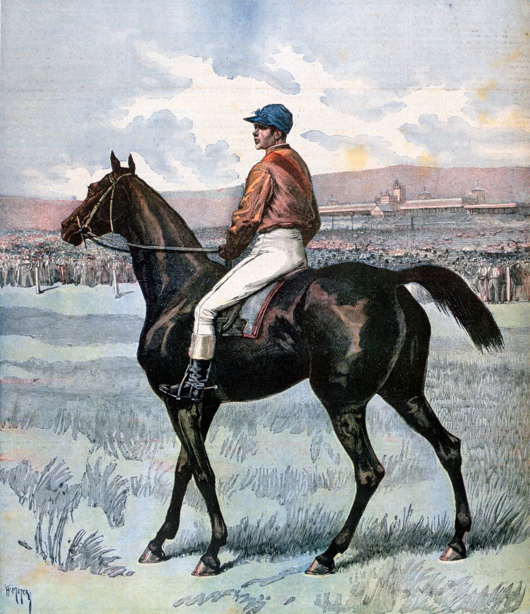 Clamart, Gewinner des Grand Prix de Paris, im Besitz von Edmond Blanc, 1892 von Henri Meyer