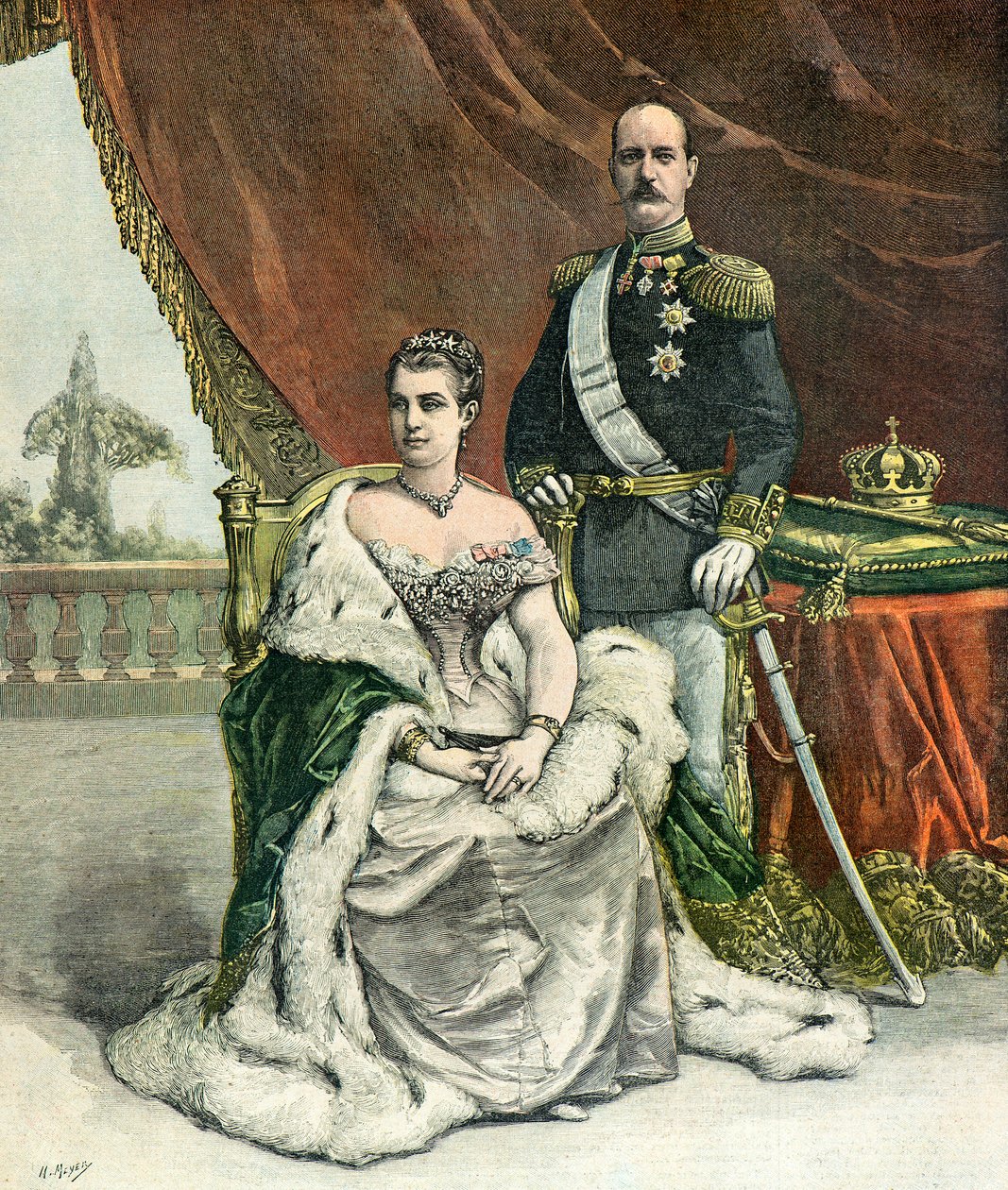 Porträt von König Georg I. von Griechenland von Henri Meyer