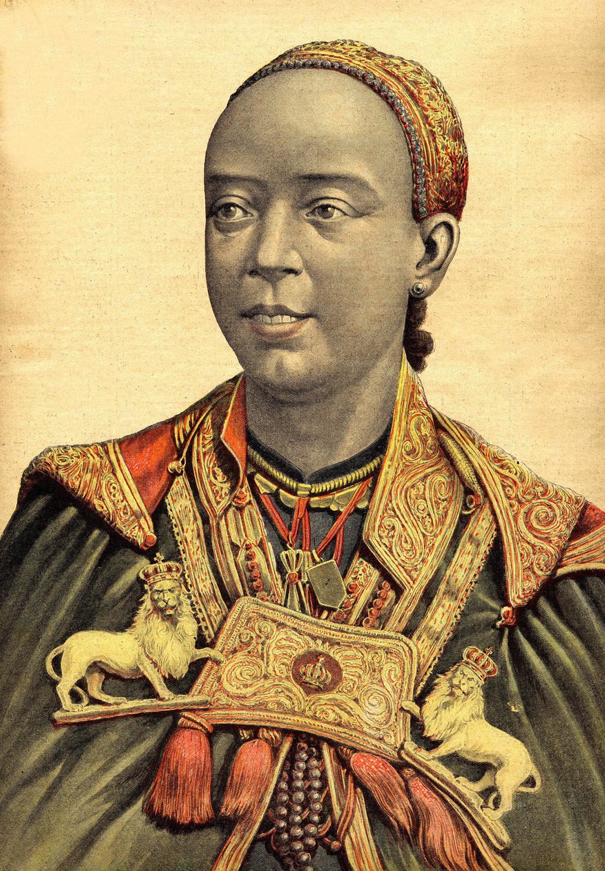 Porträt der Kaiserin von Abessinien und Äthiopien Taitou (Taytu Betul) von Henri Meyer