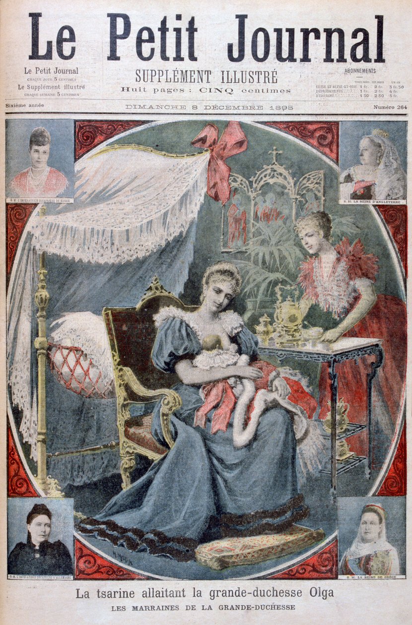 Die Zarin pflegt die Großfürstin Olga von Russland, 1895 von Henri Meyer