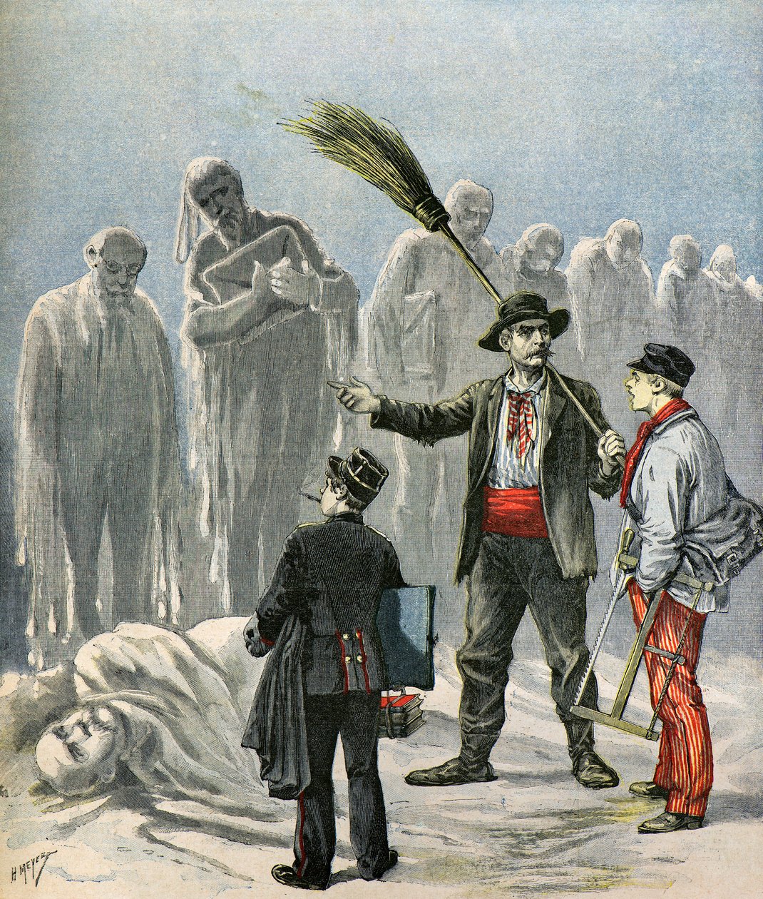 Karikatur französischer Politiker von Henri Meyer