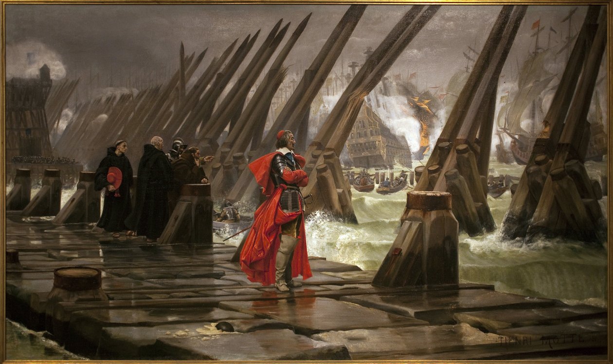 Richelieu auf dem Damm von La Rochelle von Henri-Paul Motte