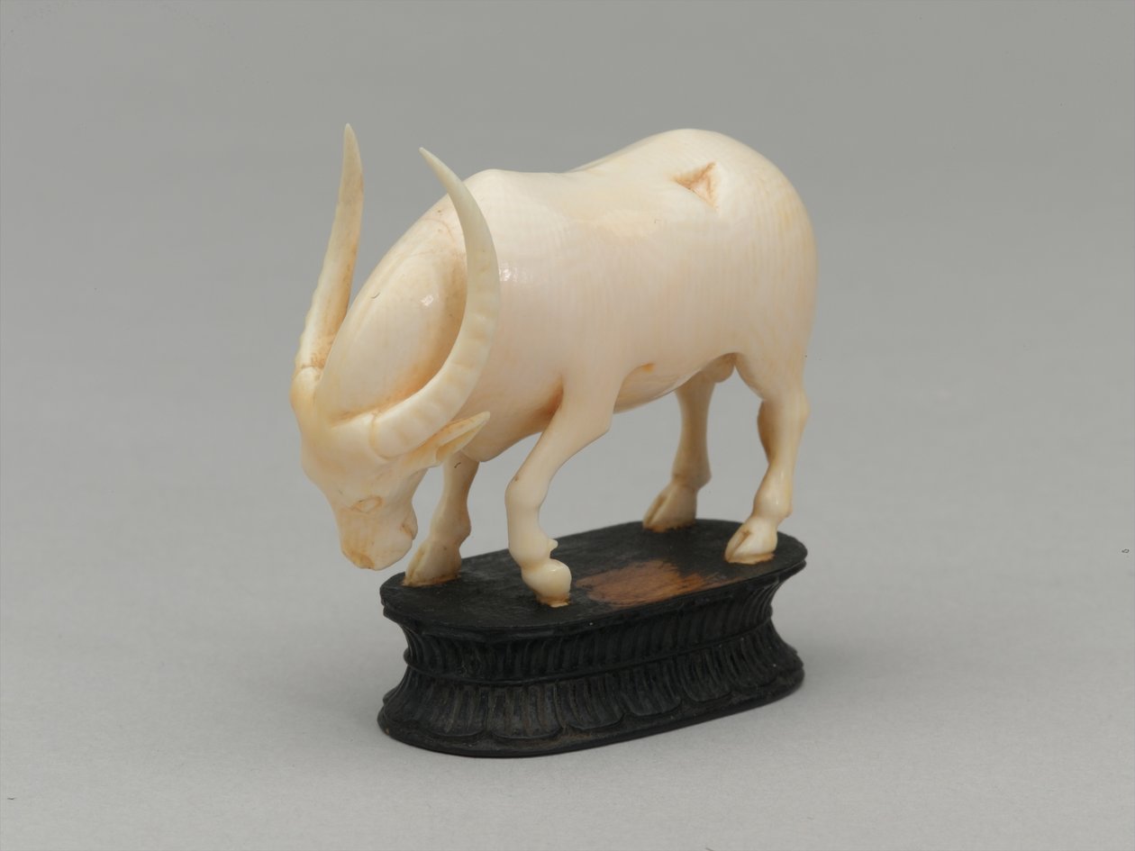 Schwarzer Läufer, Schachfigur, Indien, ca. 1820 von Henri Pille