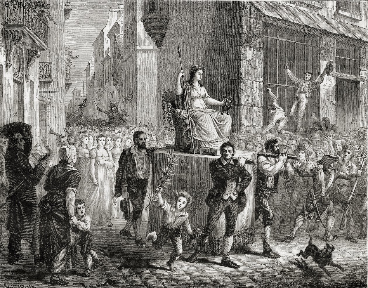 Die Prozession der Göttin der Vernunft, 10. November 1793, aus 