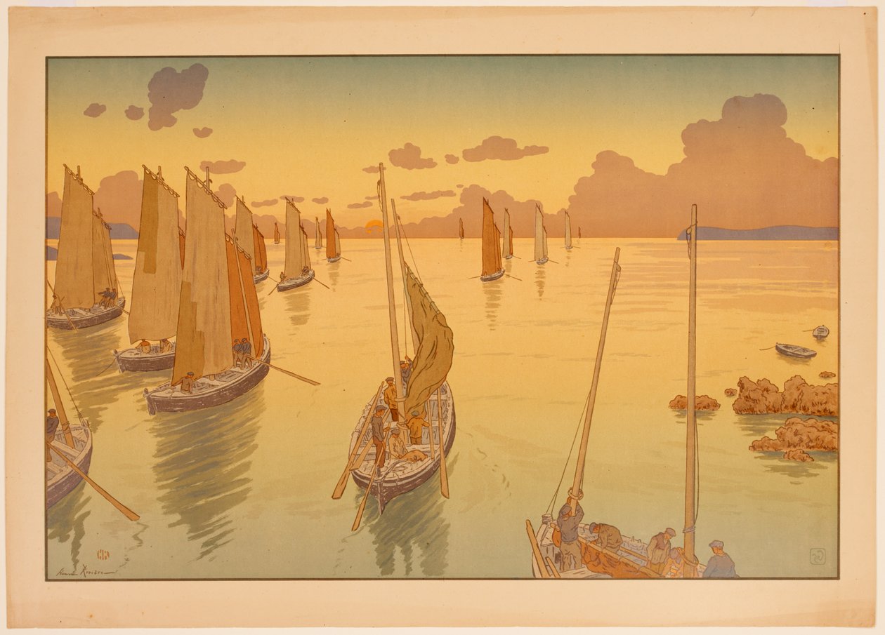 Aspekte der Natur, Nr. 11: Sonnenuntergang von Henri Rivière