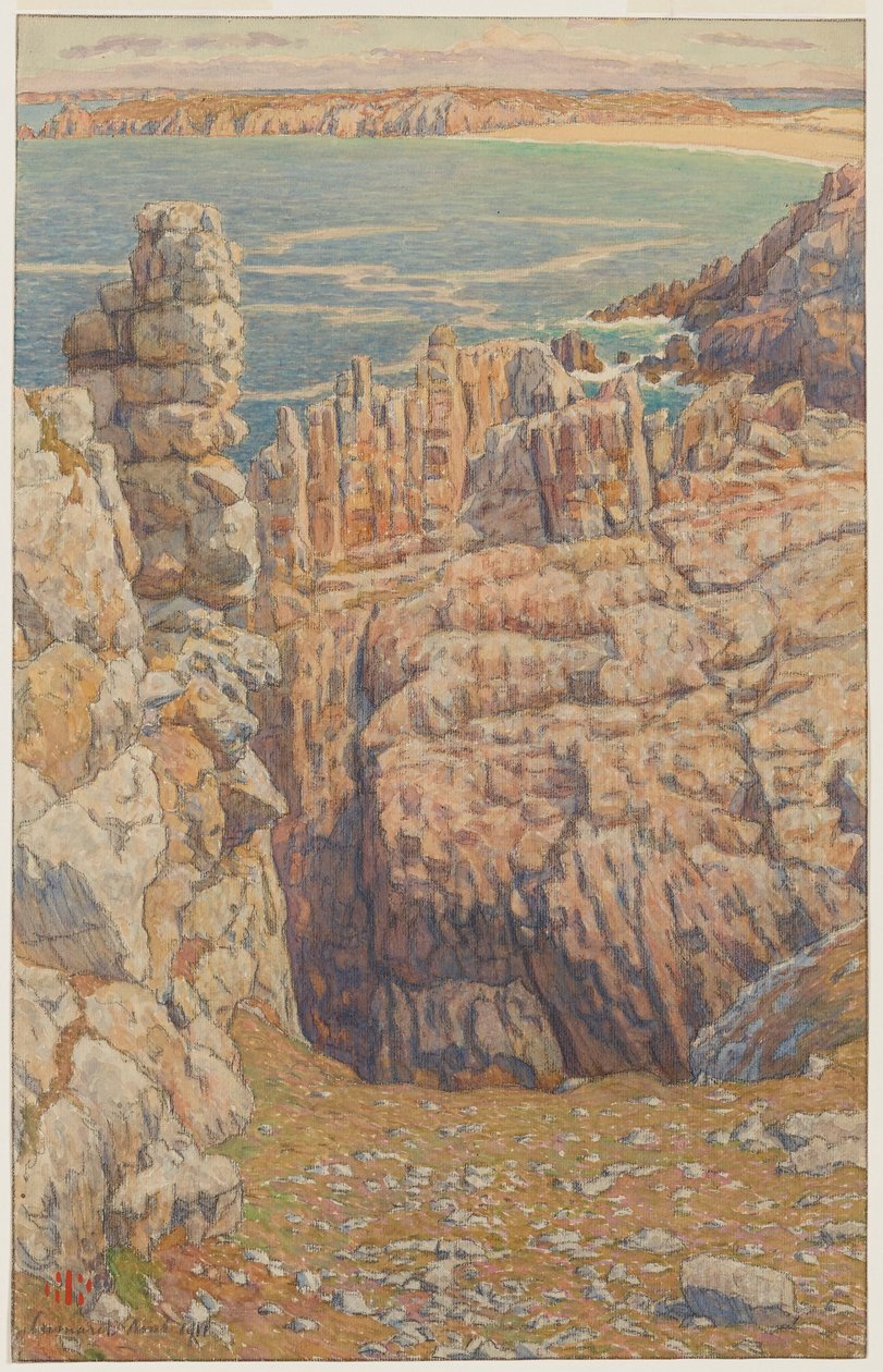 Die Klippen von Camaret von Henri Rivière