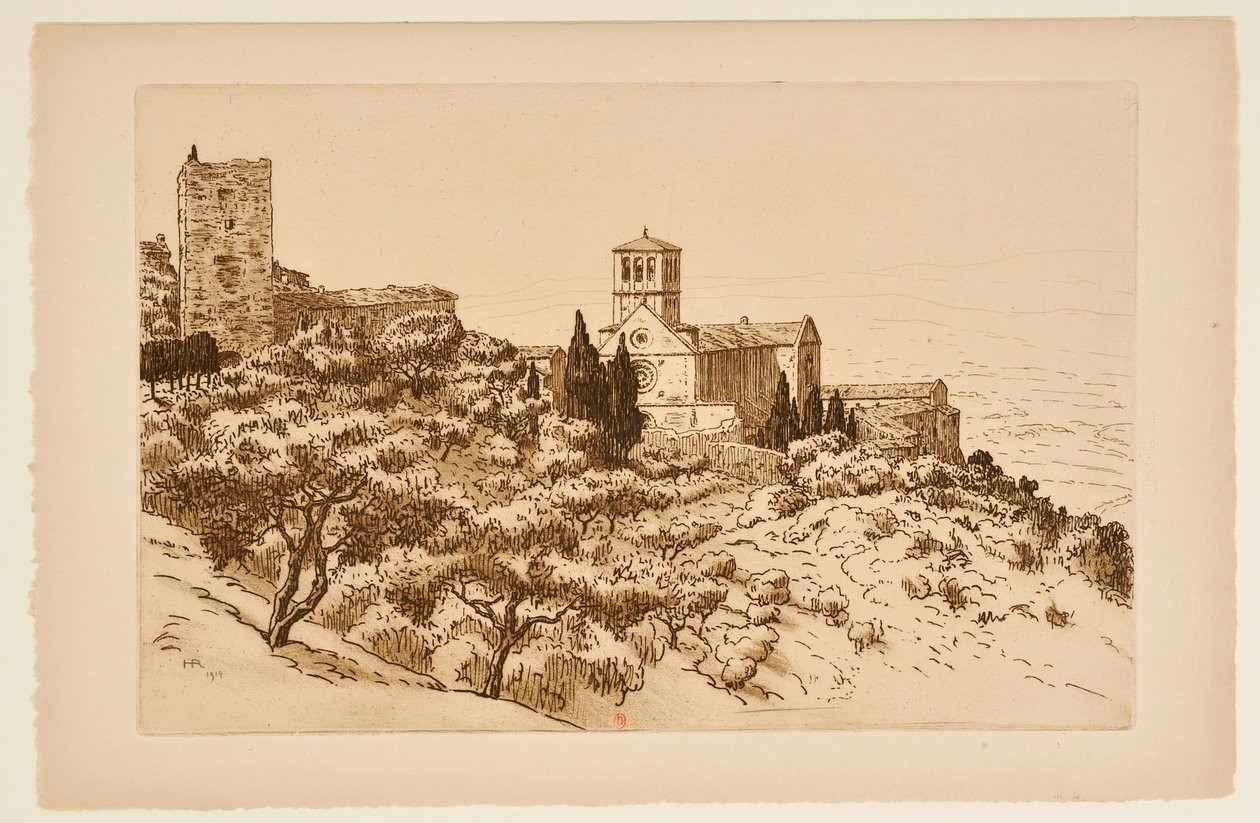 Die Basilika von Assisi von Henri Rivière