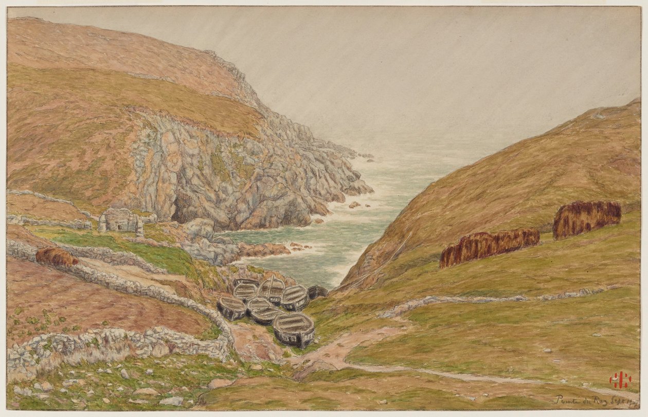 Kleine Bucht nahe der Pointe du Raz von Henri Rivière