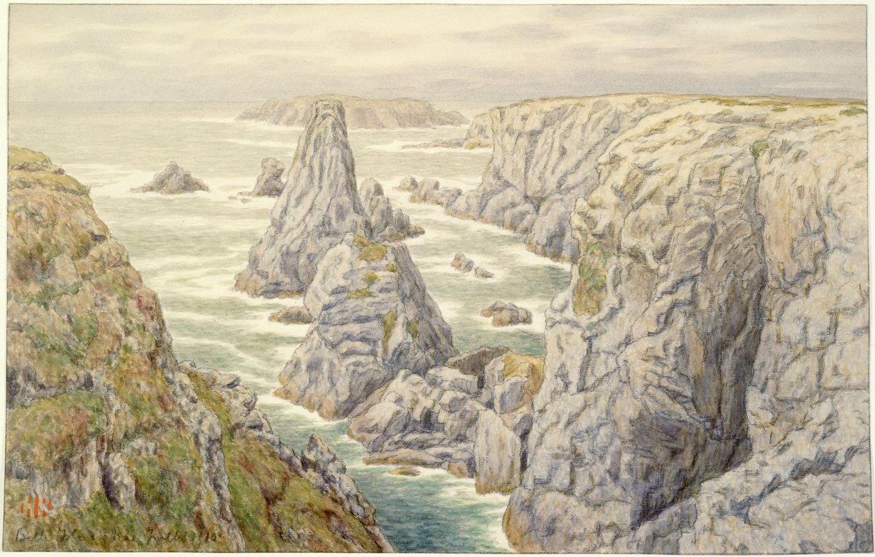 Felsen von Port Coton. Belle-Isle von Henri Rivière