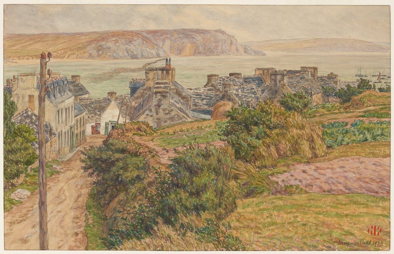 Dorf und Bucht von Morgat von Henri Rivière