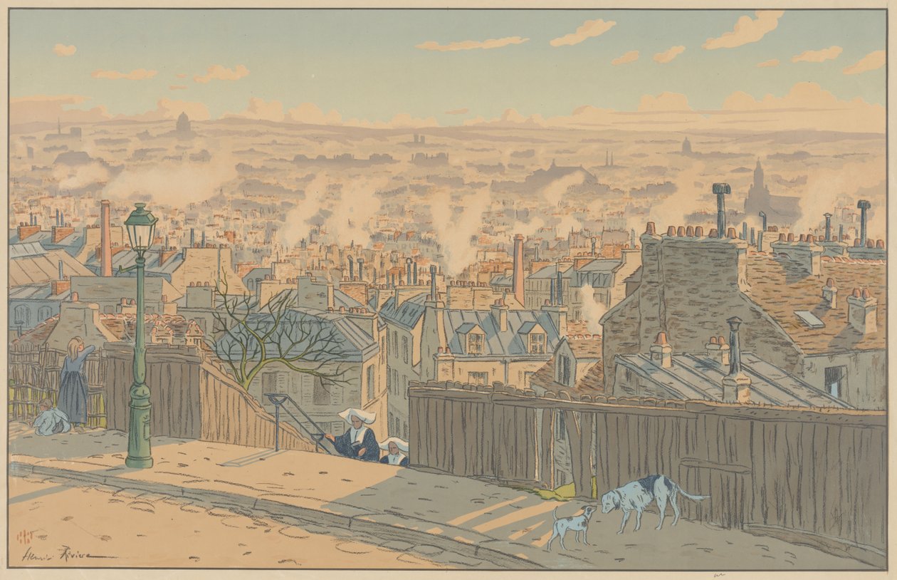 Pariser Landschaften: Paris gesehen von Montmartre von Henri Rivière