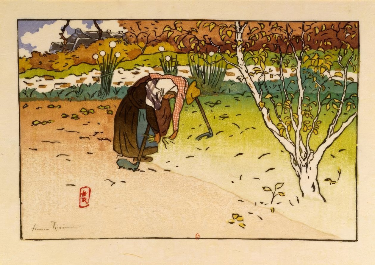 Gemüsegarten in der Ville-Hue (Saint-Briac) von Henri Rivière