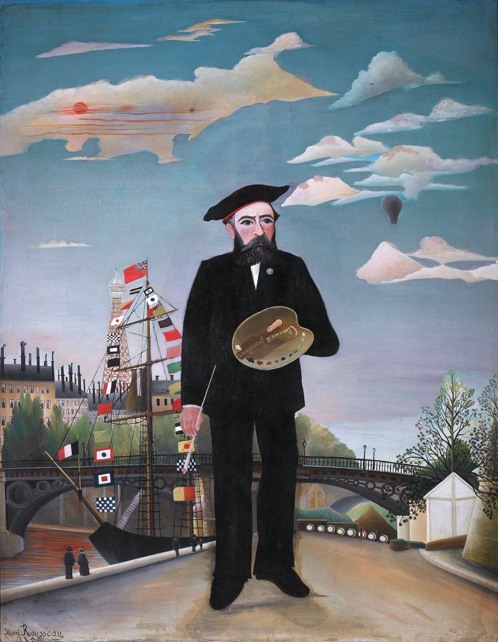 Ich selbst: Porträt - Landschaft von Henri Rousseau