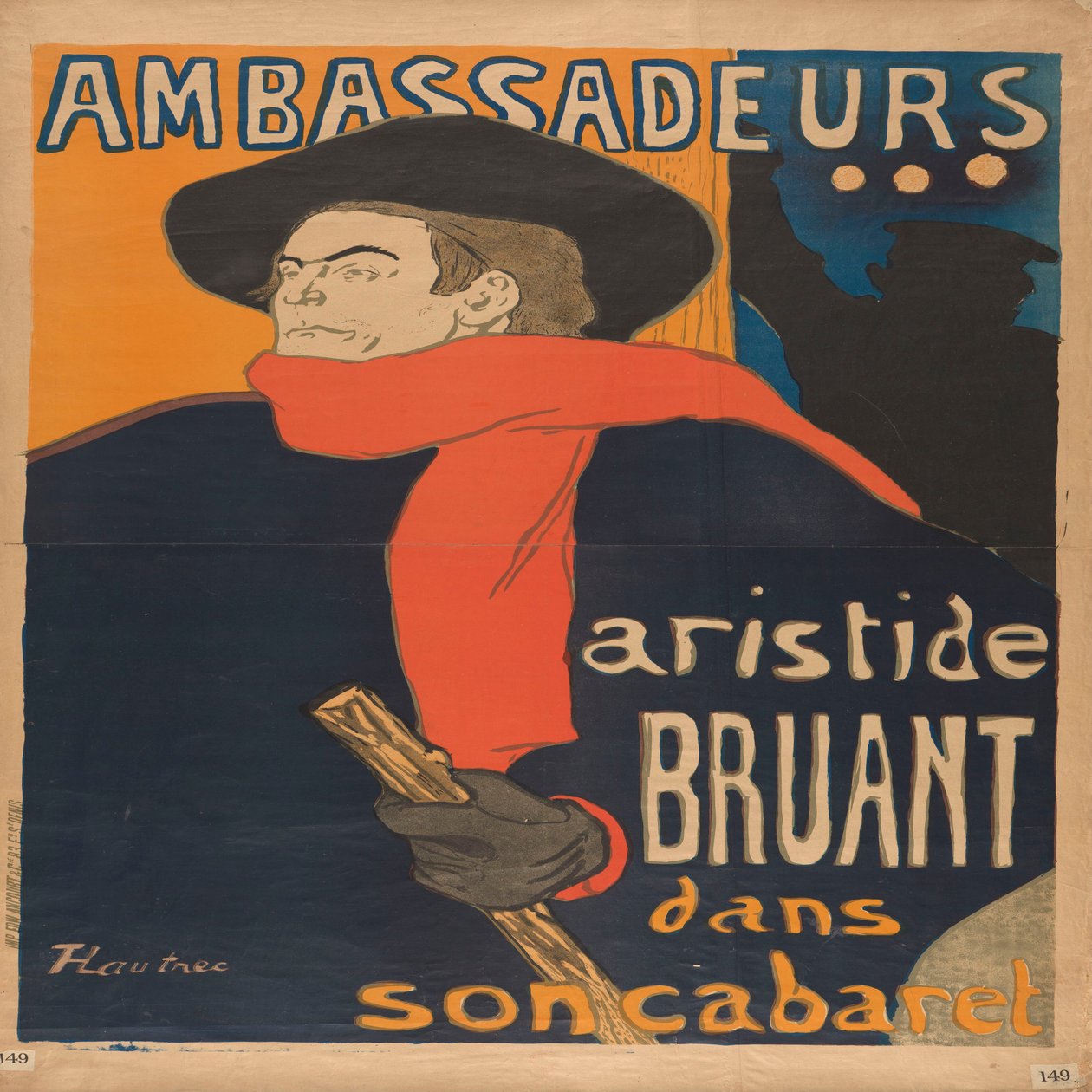 Ambassadeurs Aristide Bruant in seinem Kabarett von Henri de Toulouse-Lautrec