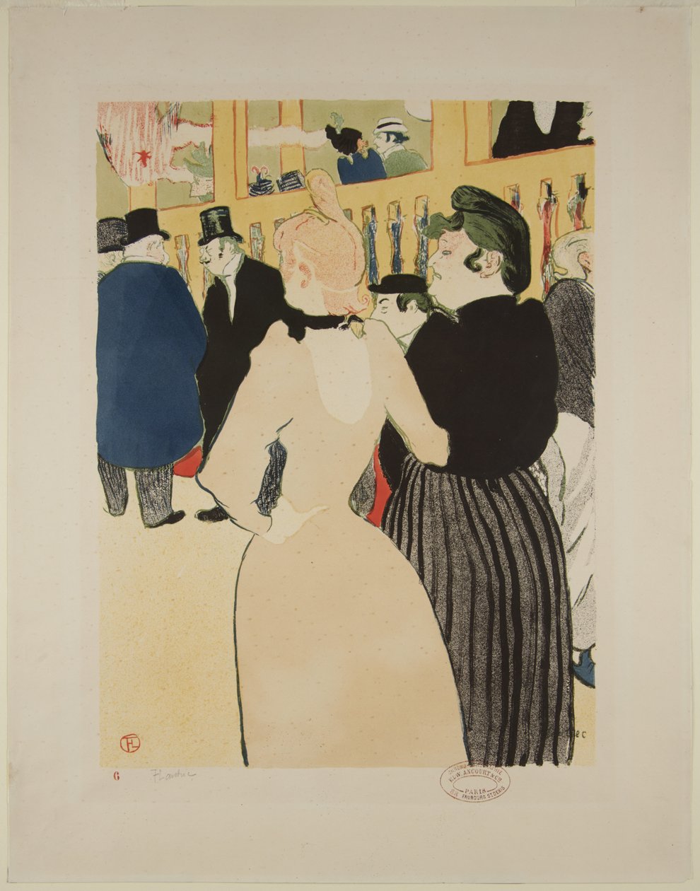 Im Moulin Rouge: La Goulue und ihre Schwester von Henri de Toulouse-Lautrec
