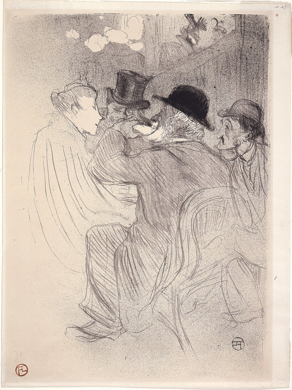 Im Moulin Rouge: Ein Rüpel! Ein wahrer Rüpel! 1893 von Henri de Toulouse Lautrec