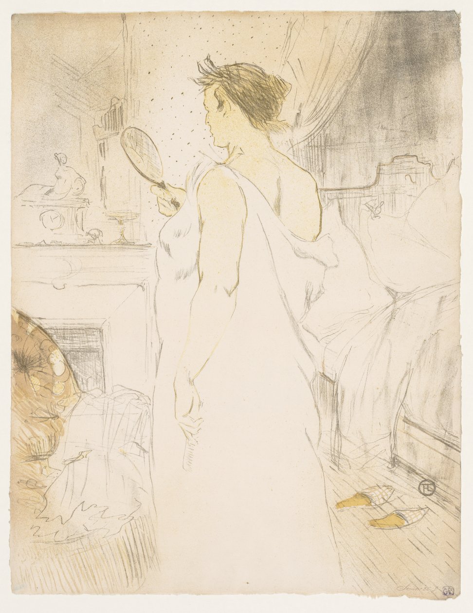 Elles: Frau mit Handspiegel von Henri de Toulouse-Lautrec