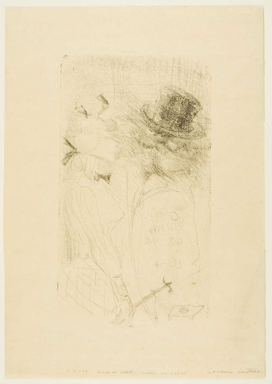 Alter Mann und junges Mädchen von Henri de Toulouse-Lautrec