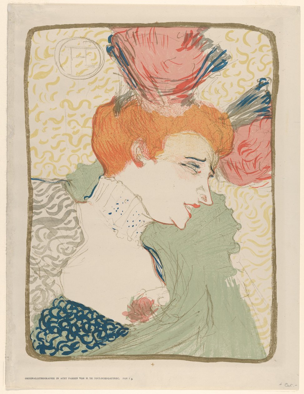 Porträtbüste von Mademoiselle Marcelle Lender von Henri de Toulouse-Lautrec