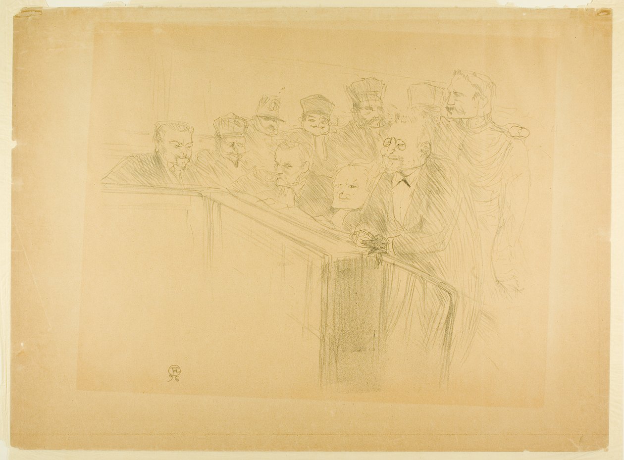 Der Arton-Prozess (erste Platte) von Henri de Toulouse-Lautrec