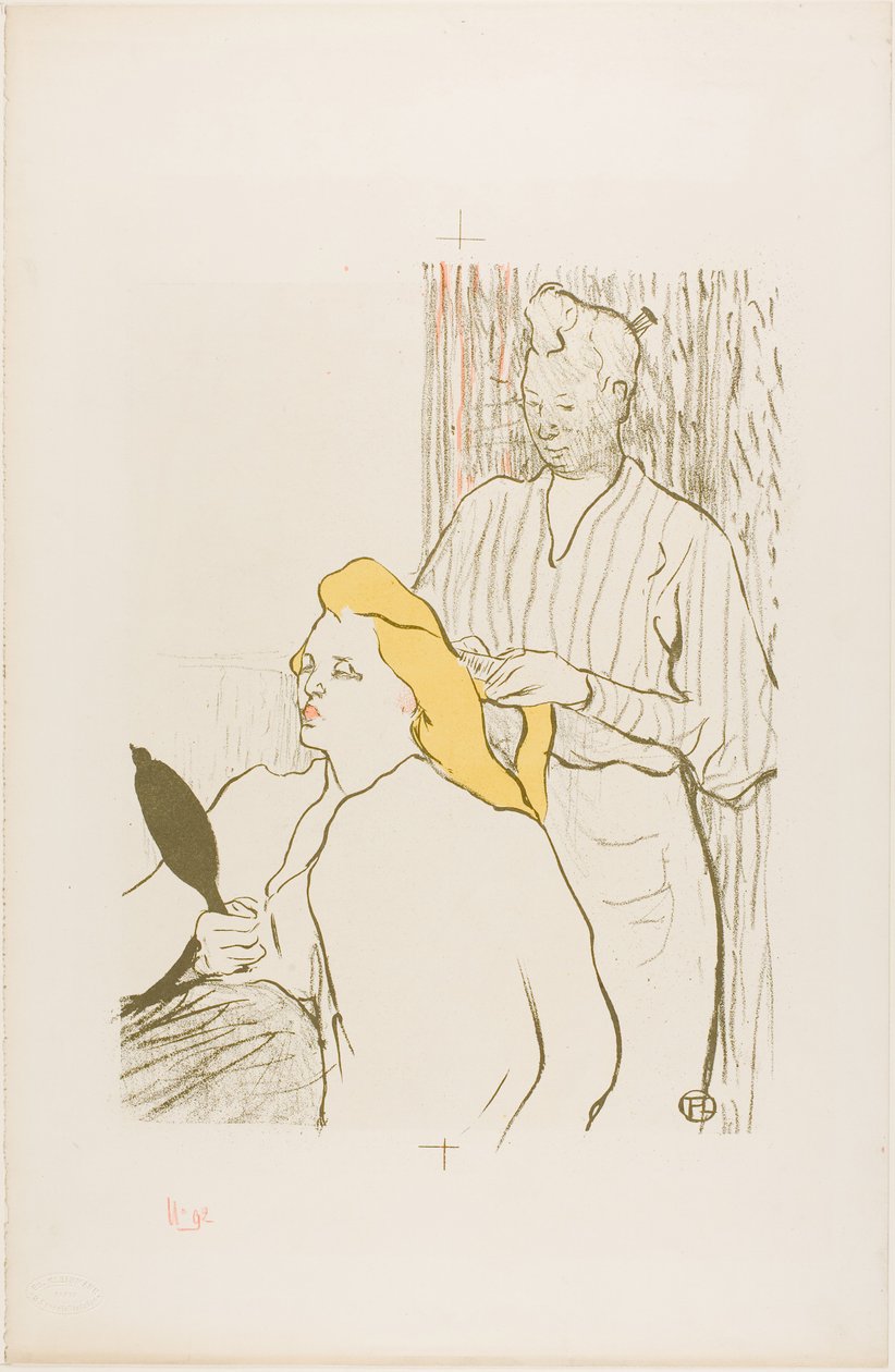 Der Friseur, Programm für das Théâtre Libre von Henri de Toulouse-Lautrec