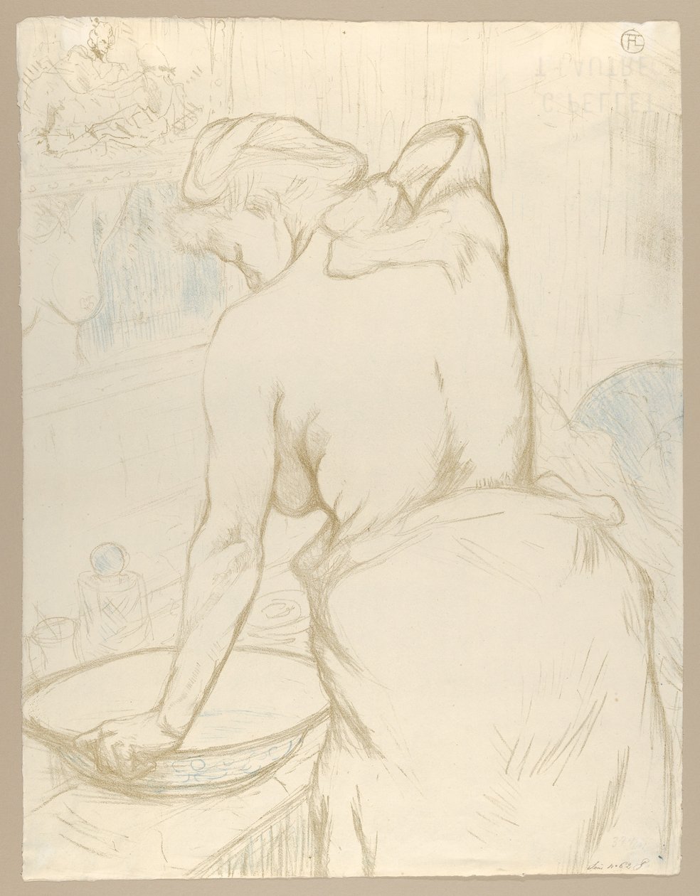 Waschen, aus "Elles" von Henri de Toulouse-Lautrec