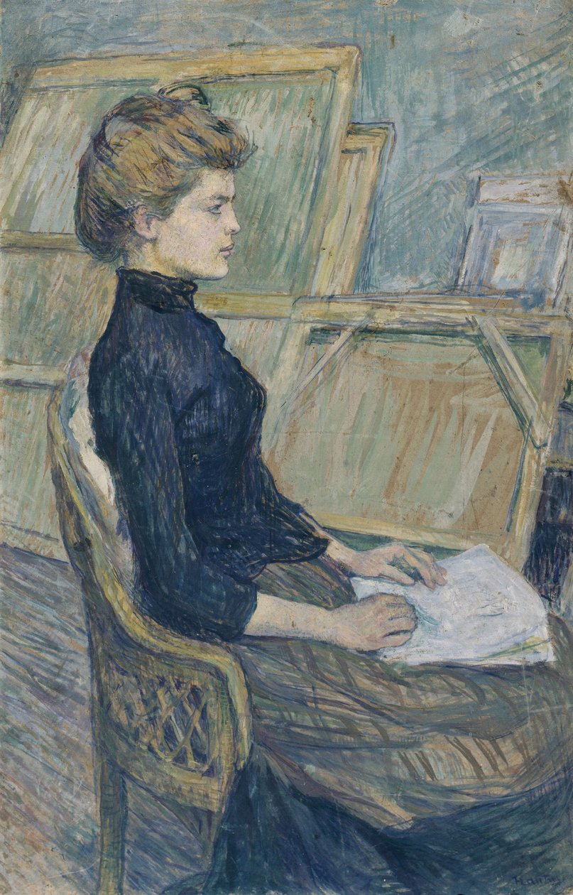 Junges Mädchen im Atelier (Hélène Vary), um 1889 von Henri de Toulouse Lautrec