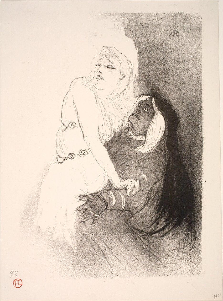 A la Renaissance, Sarah Bernhardt in Phèdre von Henri de Toulouse Lautrec