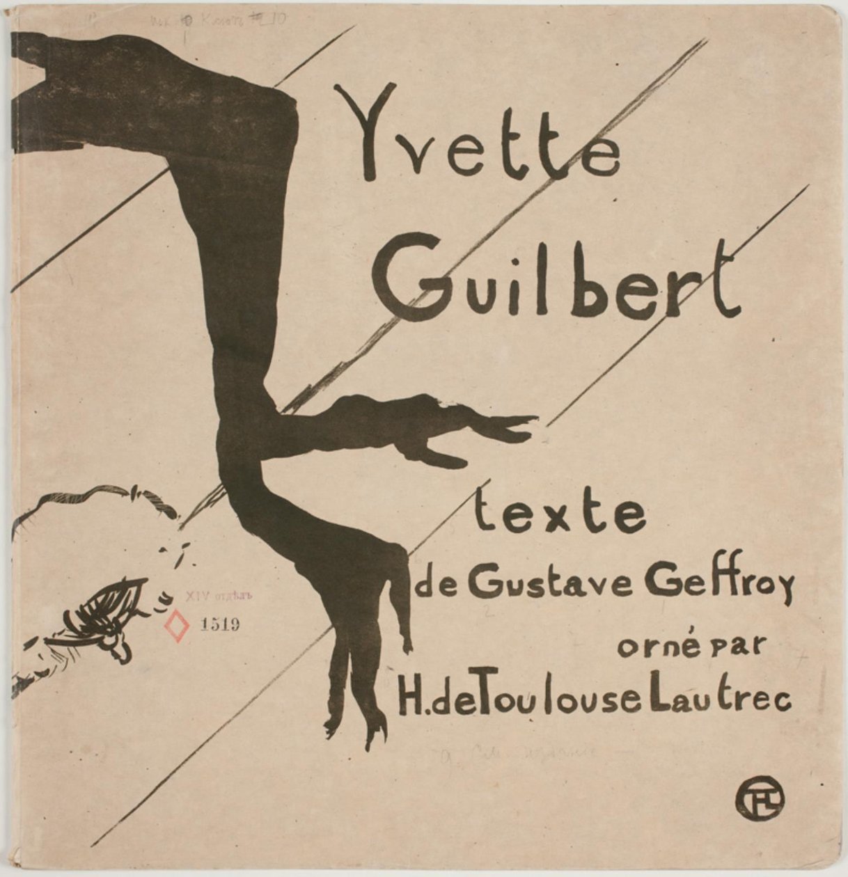 Albumcover: Yvette Guilbert von Henri de Toulouse Lautrec