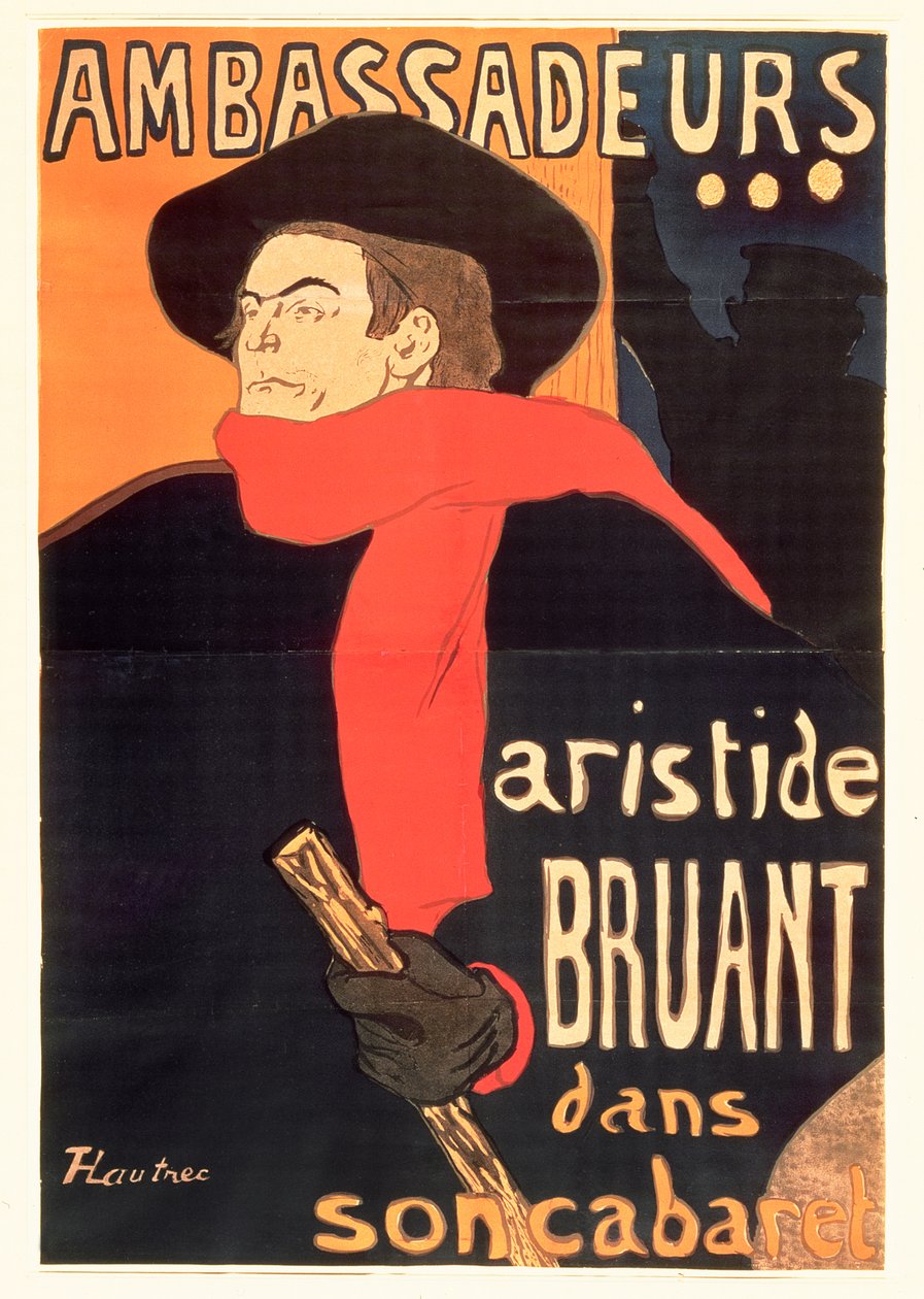 Ambassadeurs: Aristide Bruant, 1892 von Henri de Toulouse Lautrec