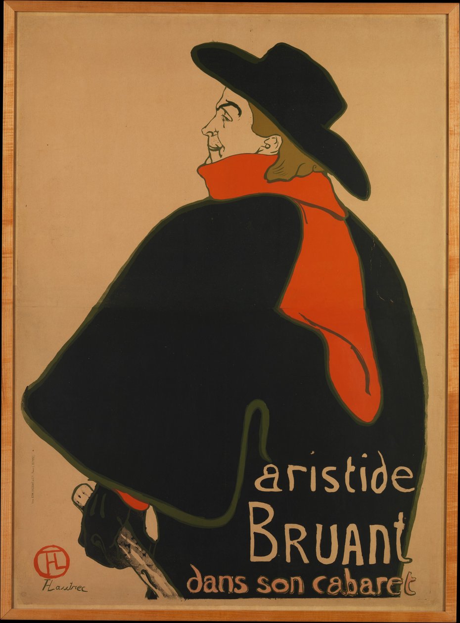 Aristide Bruant, in seinem Kabarett, 1893 von Henri de Toulouse Lautrec