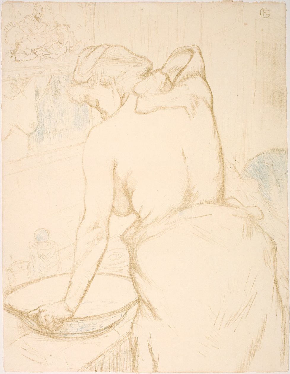 Frau, die sich wäscht, die Toilette von Henri de Toulouse Lautrec