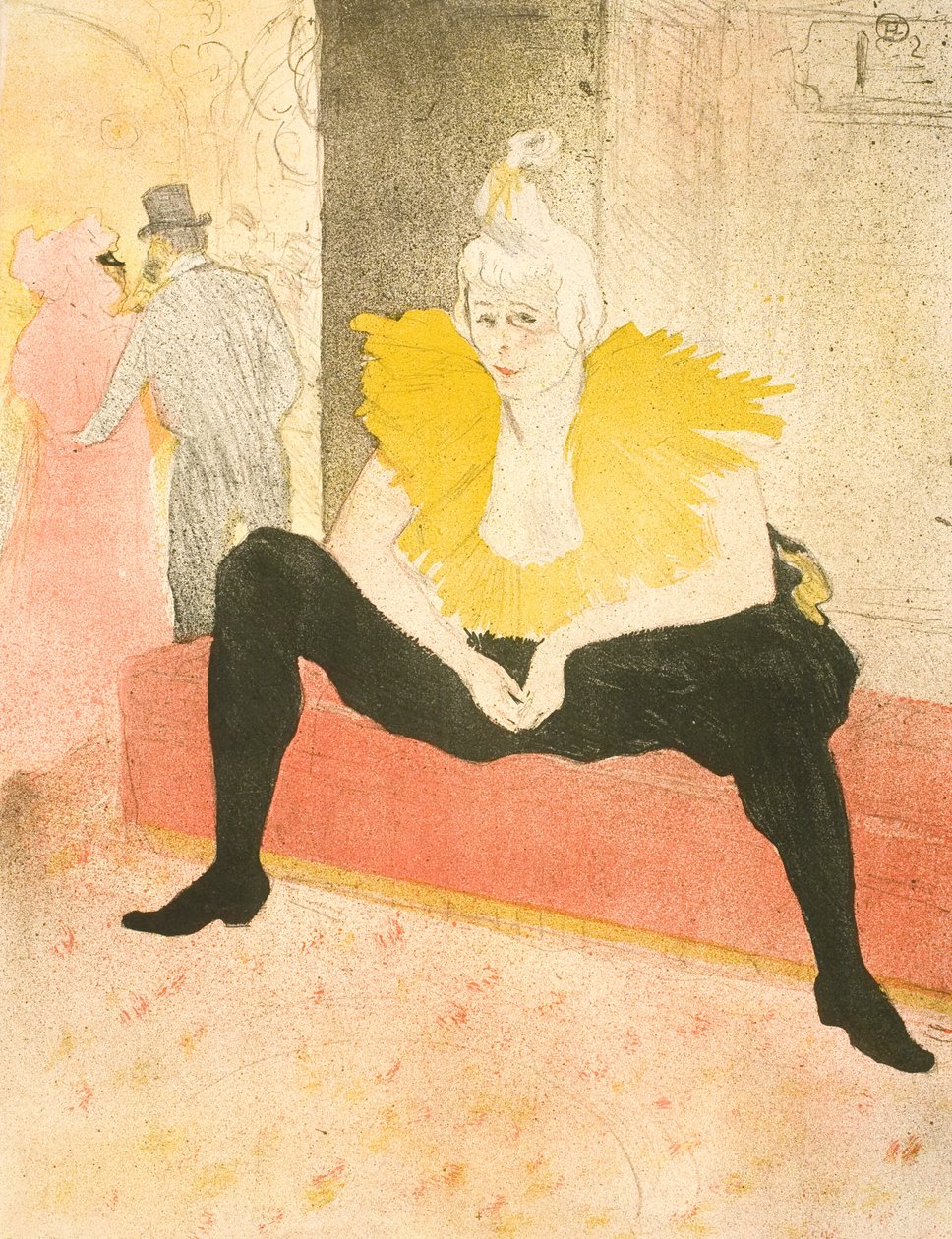 Die sitzende Clownesse, Mademoiselle Cha-U-Kao von Henri de Toulouse Lautrec